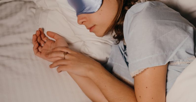 Napping - Asleep Woman wearing Eye Mask