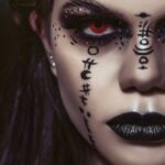 Nightmares - Spooky woman with makeup of spells