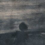 Techniques - Blurry View of Woman in Dress Standing at Seashore in Cyanotype Technique