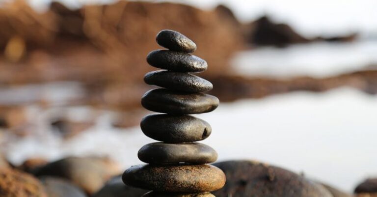 Meditation - Pile of Rock Near Lake